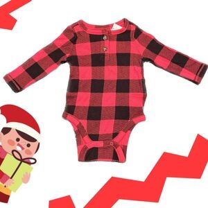 NWT Holiday Plaid Onesie